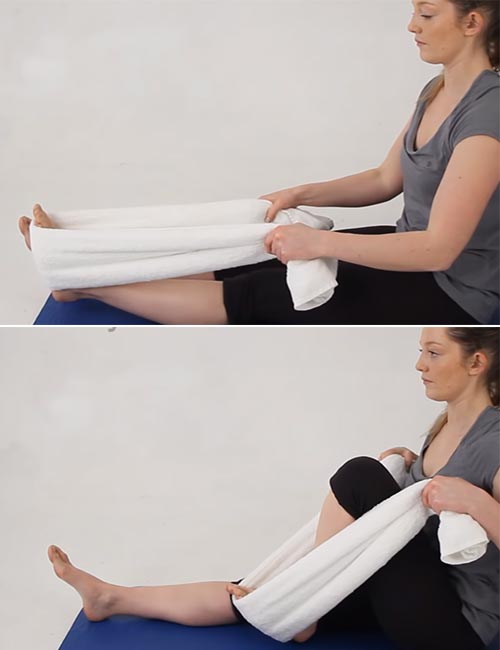 Towel Assisted Knee Flexion And Extension