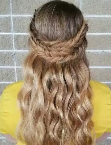 Tri braided crown hairstyle