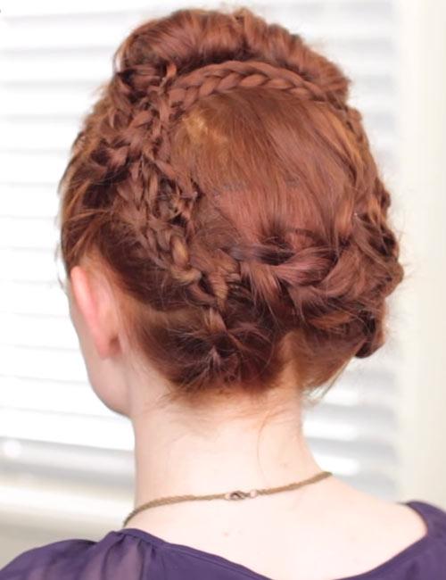 Viking crown braid hairstyle