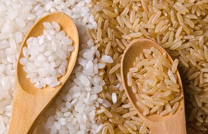 White rice and brown rice for the rice diet