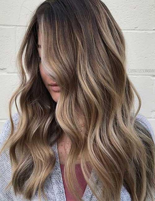 brown hair and blonde highlights