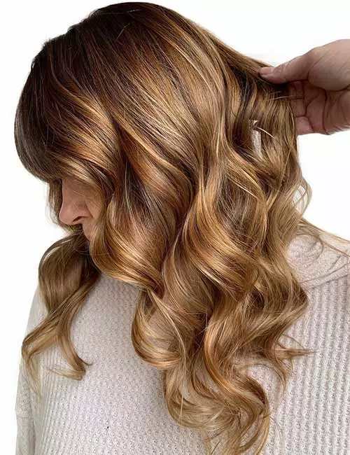 Golden brown winter hair color