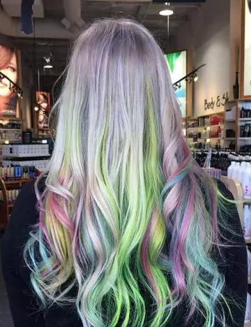 Winter unicorn hair color