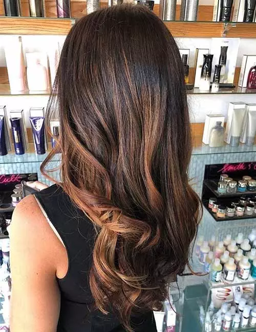 Brown dimension winter hair color