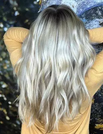 Bright blonde winter hair color