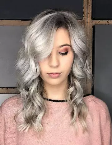 Silver blonde winter hair color