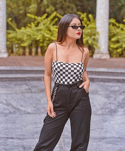 Black White Checkered Pants, Women's Fashion, Bottoms, Other Bottoms on  Carousell