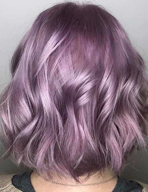 Pastel purple winter hair color