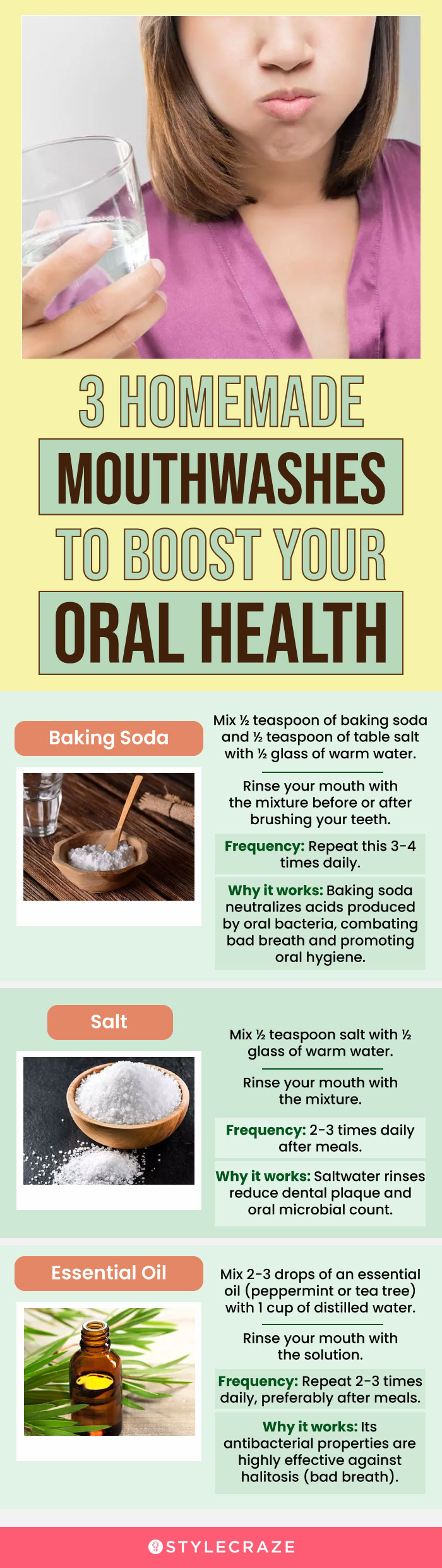 3 effective homemade mouthwashes (infographic)