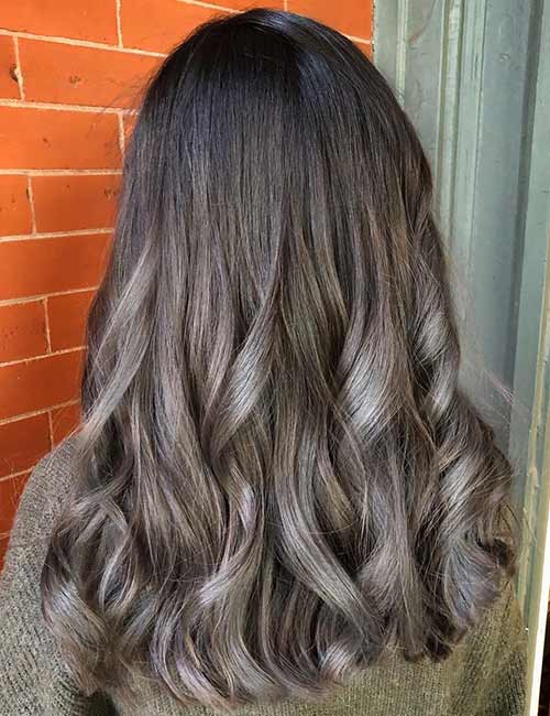 Gray ombre winter hair color