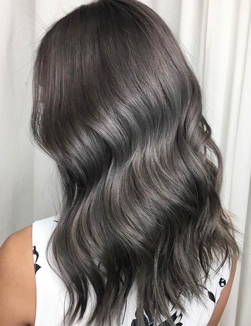 Winter hair color with intense smoky shades