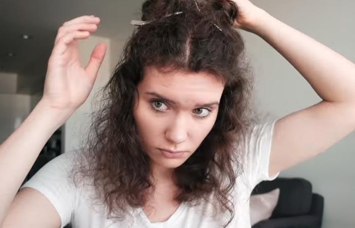 Step 3 of Brazilian blowout tutorial