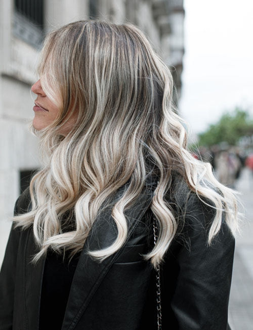 Driftwood blend ombre hair color for short hair