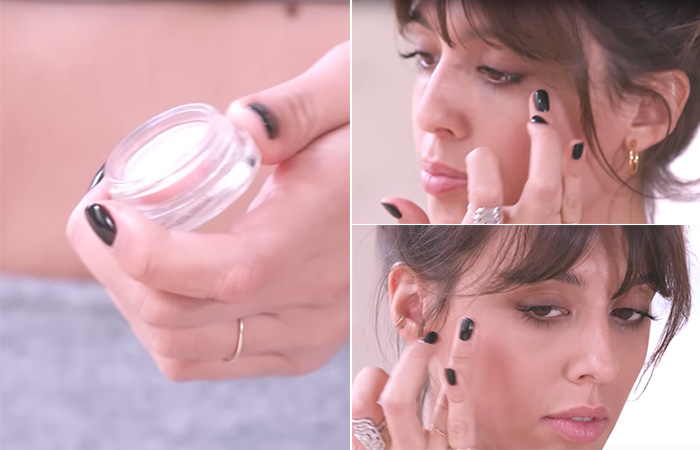 Dab a highlighter for a natural French makeup look