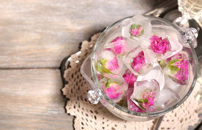 Rose Petals Ice Cube in Hindi