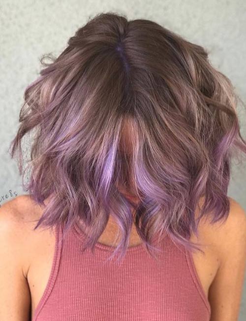 Lilac ombre hair color for short hair