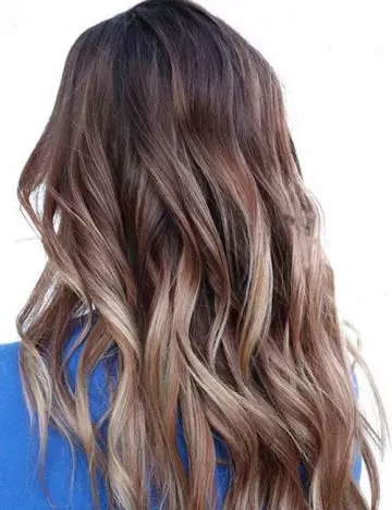 Red to blonde ombre winter hair color