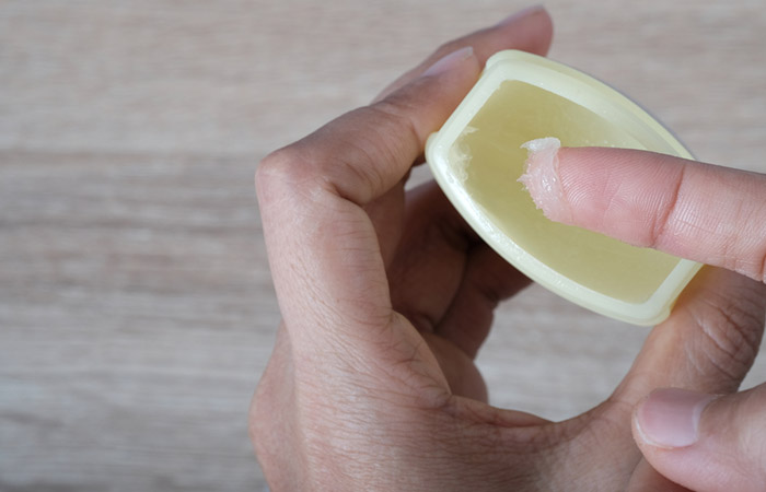 Removing wax with petroleum jelly