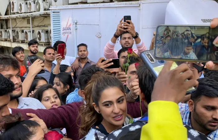 Sara Ali Khan in a crowd