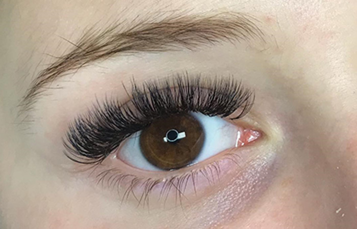 Silk eyelash extensions
