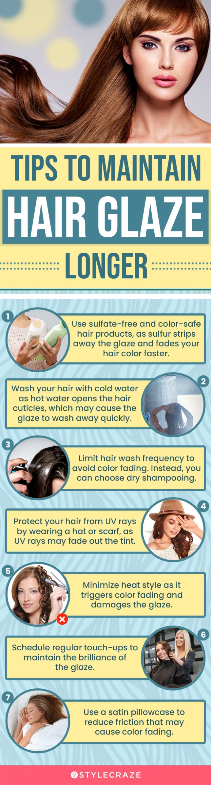 Tips To Maintain Hair Glaze Longer (infographic)