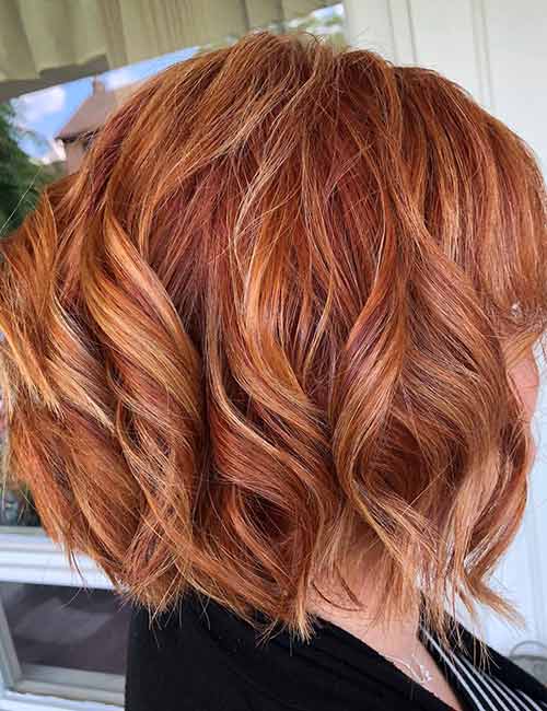 Titian ombre hair color for short hair
