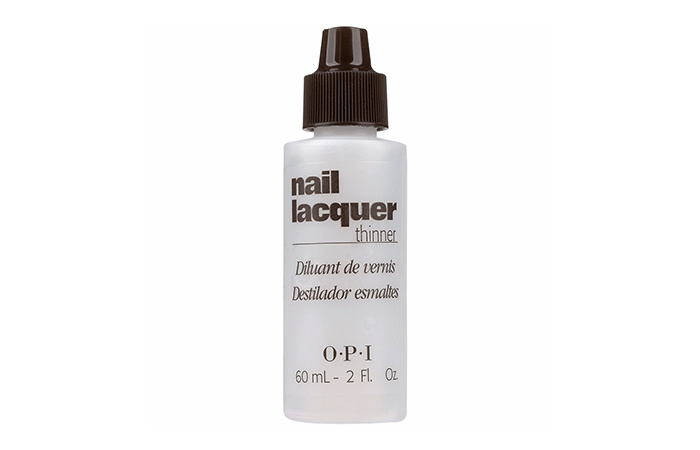 Nail lacquer thinner for thinning out nail polish