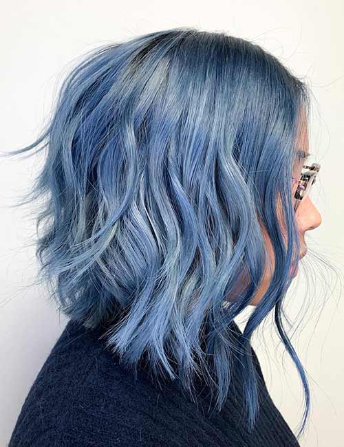 Turquoise ombre hair color for short hair