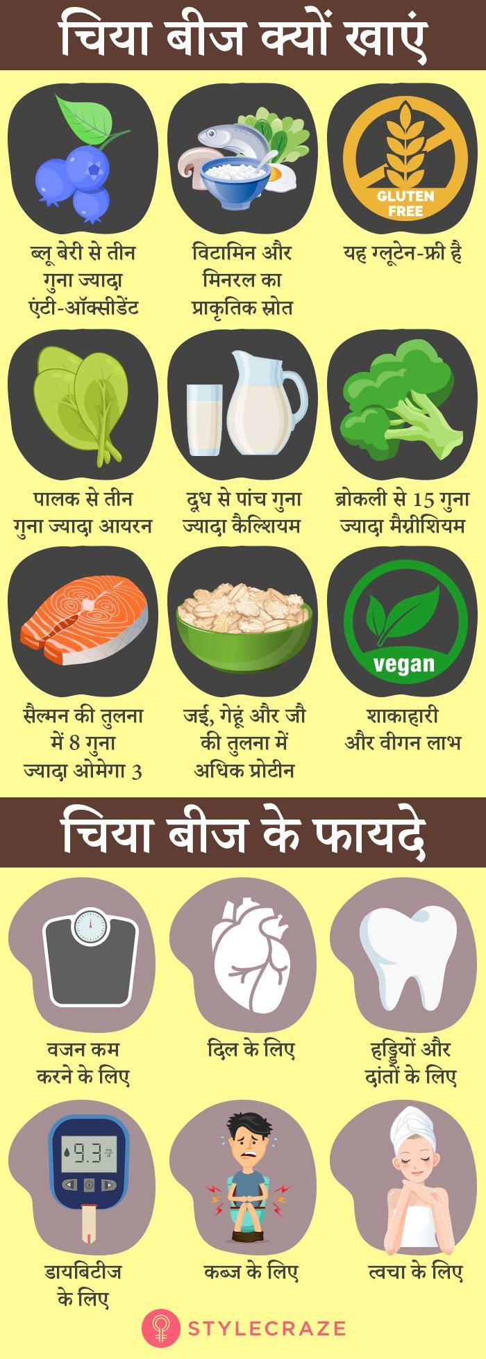 चिया बीज के फायदे, उपयोग और नुकसान Chia Seeds Benefits, Uses and Side