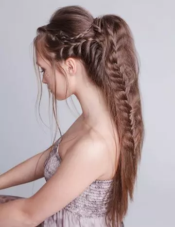 Bohemian waterfall braid hairstyle