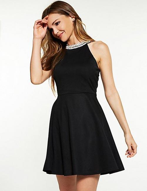 prom dresses charlotte |A-line Floor-length Chiffon Sexy Black Dress-newarrivaldress tie shoulder straps Charlotte Le Bon Yves Saint