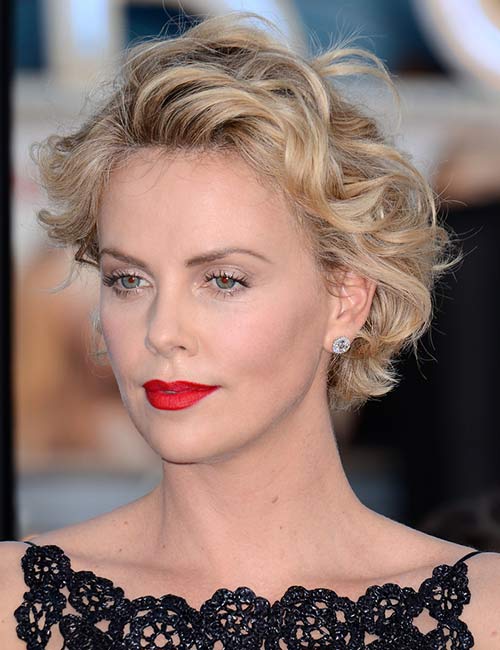 Classic curly bob short hairstyle for oval face
