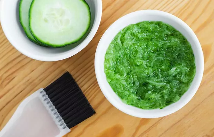 Vegan face mask with cucumber to refresh your skin