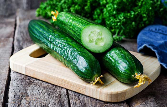 Cucumber to soothe heat rash on a baby