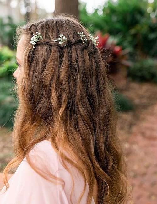 Elegant Waterfall Braid