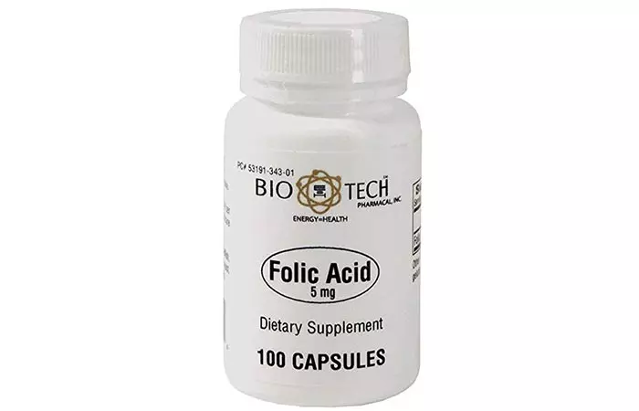 Folic acid for hair growth