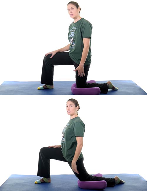 Hip flexor stretch exercise to reduce lower back pain