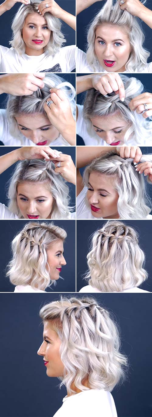 How to make a waterfall braid hairstyle