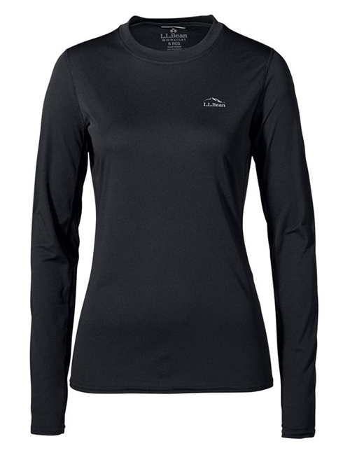 L.L Bean Lightweight Long Sleeve Crew Base Layer - Thermal Underwear For Women