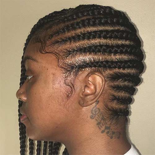 Flawless lined braids