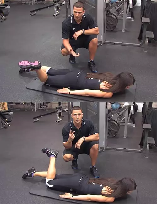 Lying hip abduction to reduce lower back pain