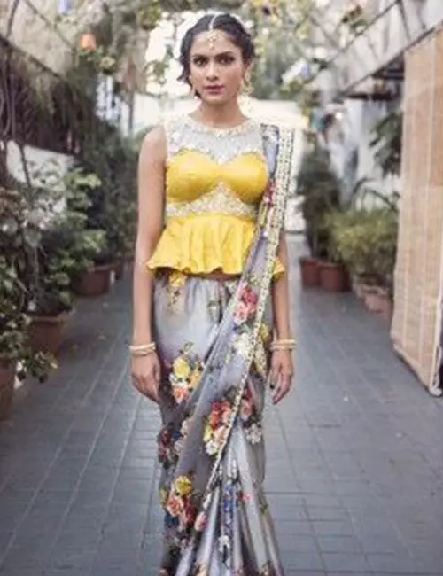 Peplum-Style Saree Blouse