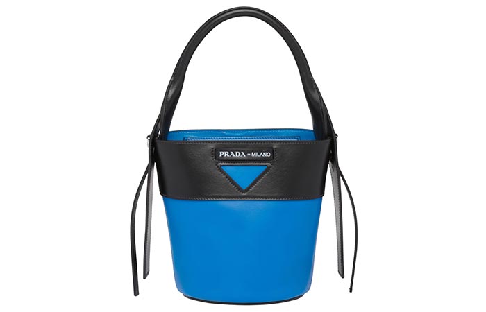 Prada Ouverture leather bucket bag among best bucket bags