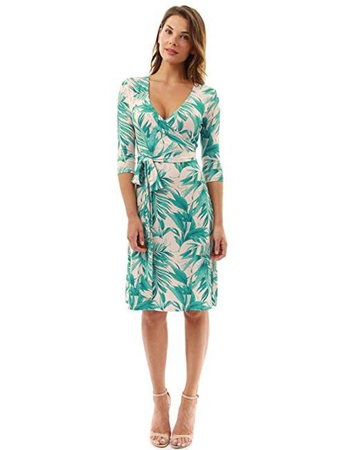 Printed Wrap Dress