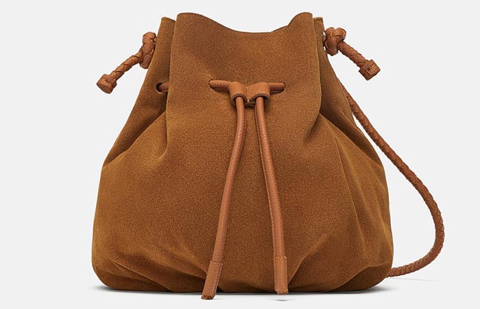 Zara Leather Bucket Bag