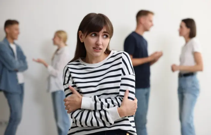 A collage student nervous about making friends