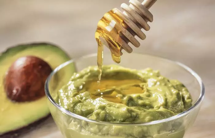 Agave nectar, avocado, and aloe vera face mask