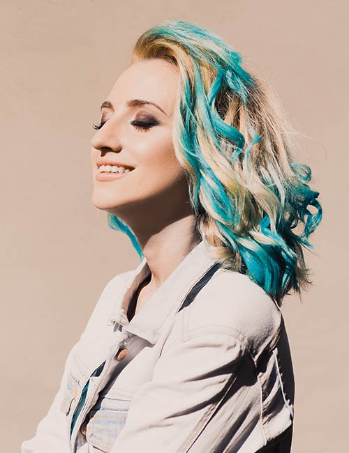 Blonde And Bright Blue