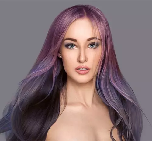 Two-tone hair color stunning denim hues