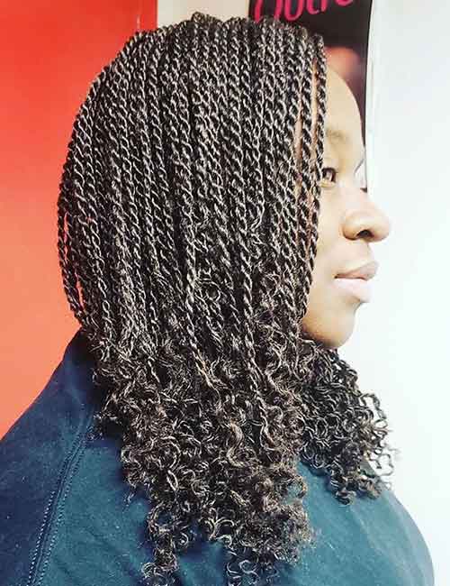 Free ends Marley twists hairstyle